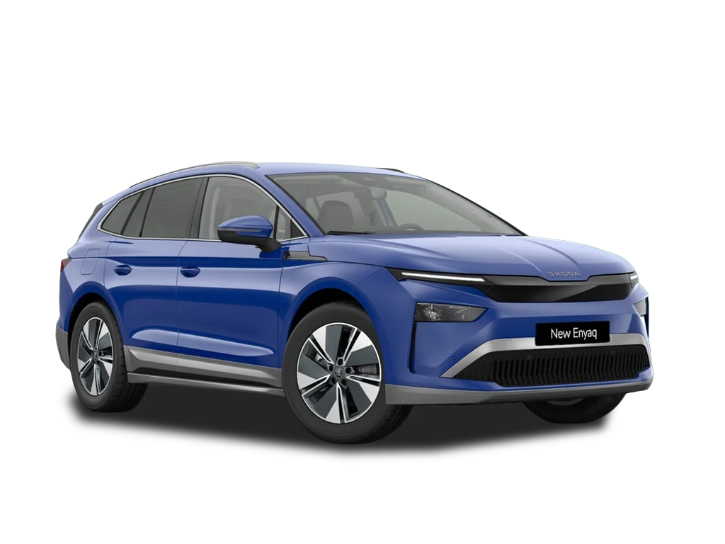 Skoda Enyaq freigestellt blaues Fahrzeug