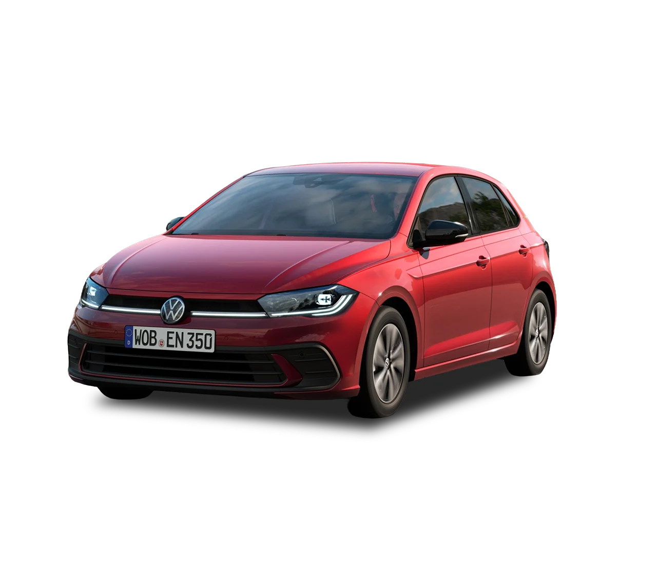 Polo Freisteller rotes Fahrzeug